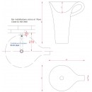 Свободно Стоящ Умивалник CUP Бял Гланц Свободно Стоящ Умивалник CUP Бял Гланц